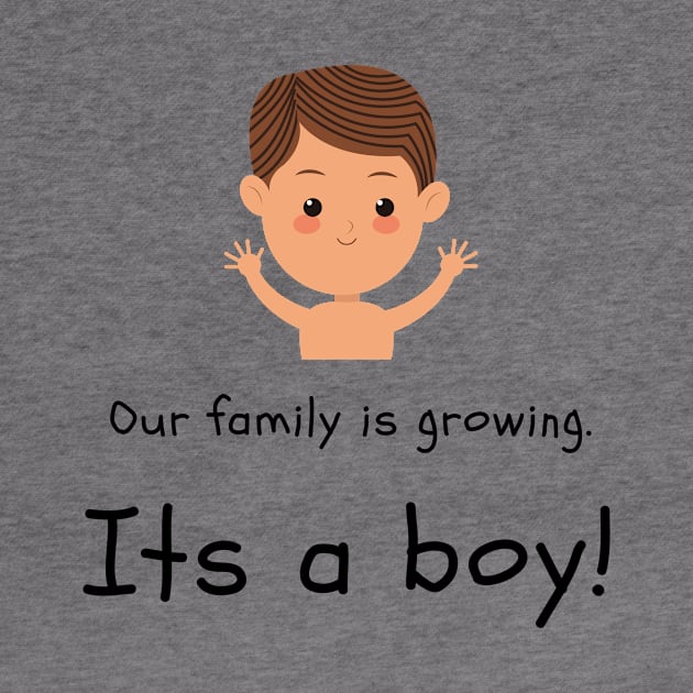 Love this 'Our family is growing. Its a boy' t-shirt! by Valdesigns